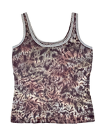 Lace trim knit tank top - women - L